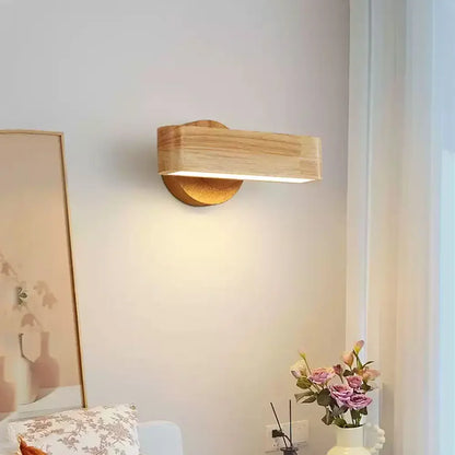 Swivel Wall Sconce | Japanese Solid Wood & Aluminum Design