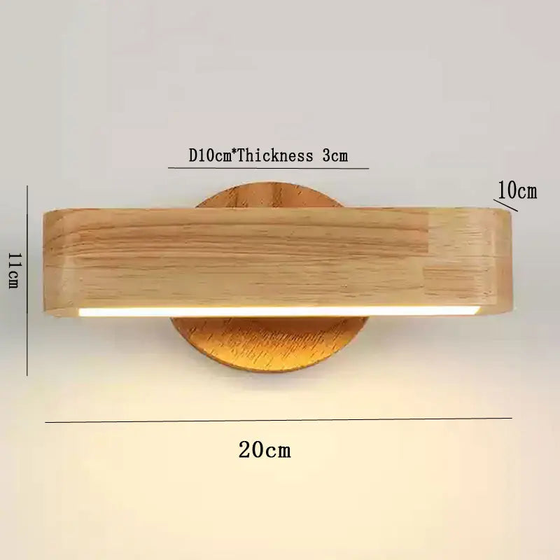 Swivel Wall Sconce | Japanese Solid Wood & Aluminum Design