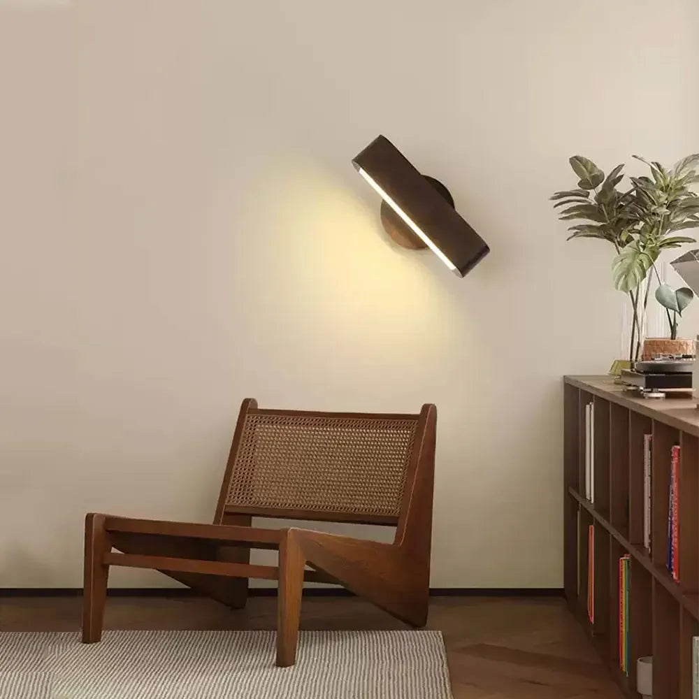 Swivel Wall Sconce | Japanese Solid Wood & Aluminum Design