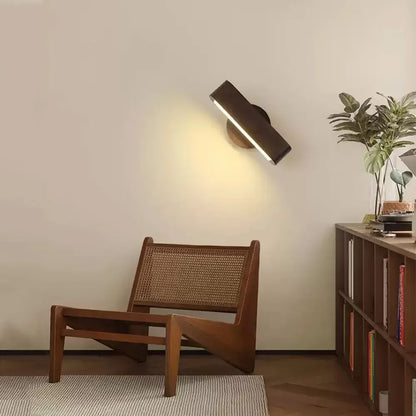 Swivel Wall Sconce | Japanese Solid Wood & Aluminum Design