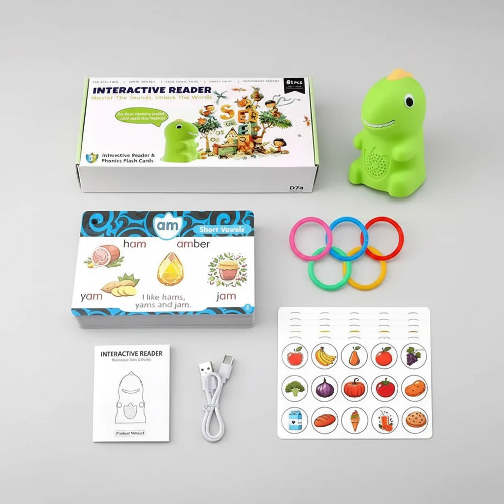 Talking Flash Cards Interactive Voice Reading Pen Set for Kids Learning