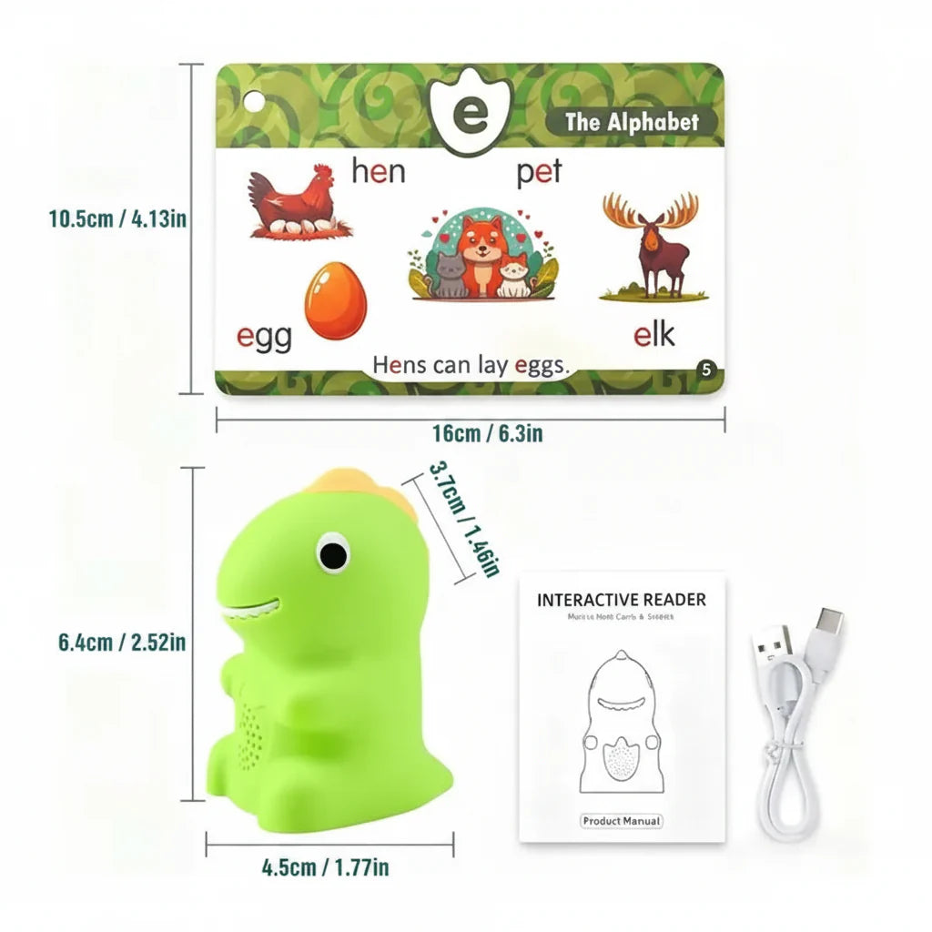 Talking Flash Cards Interactive Voice Reading Pen Set for Kids Learning