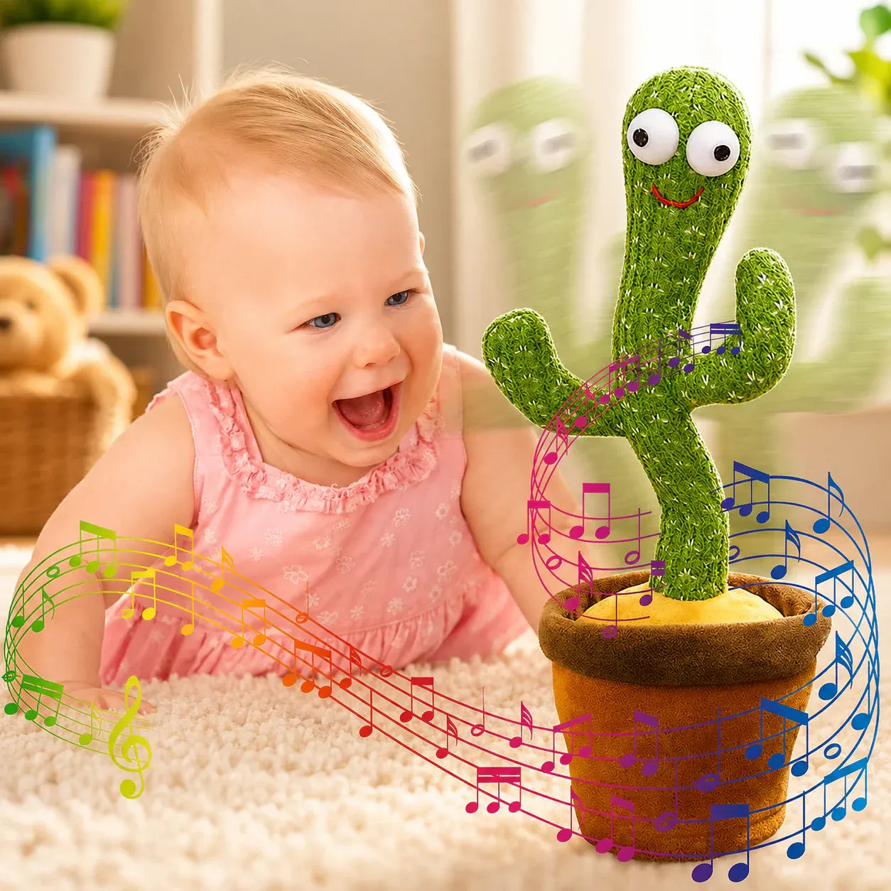 Talking Singing Cactus Plush Interactive Dancing Toy