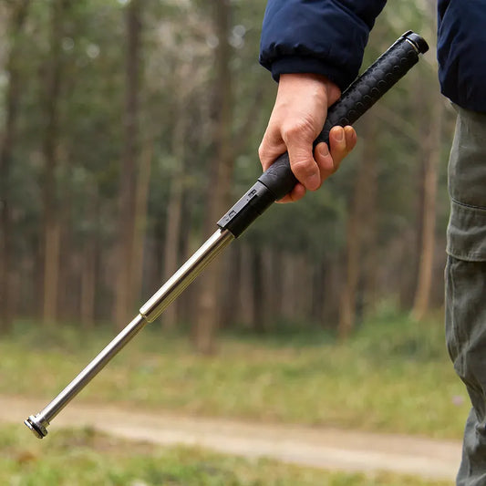 Telescopic Alloy Walking Stick Adjustable Hiking Pole for Outdoor Stability Support