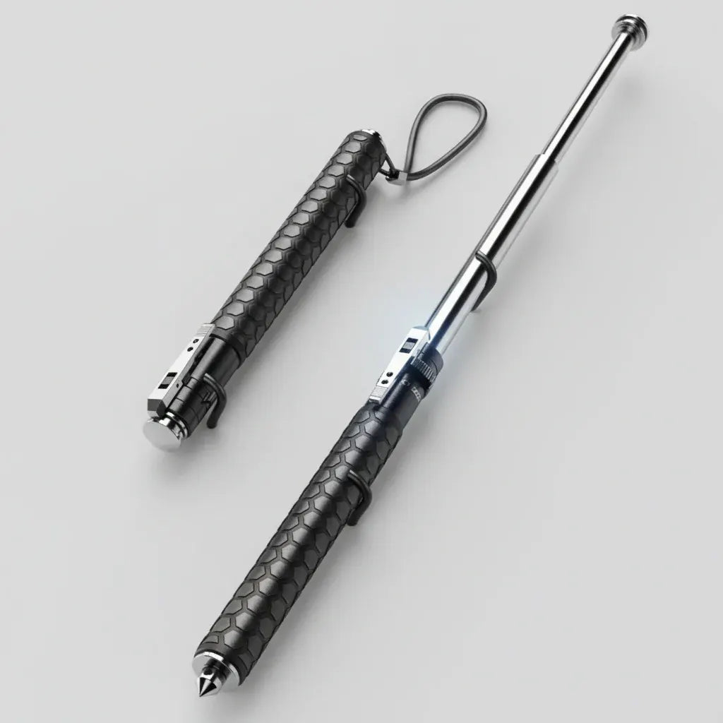 Telescopic Alloy Walking Stick Adjustable Hiking Pole for Outdoor Stability Support