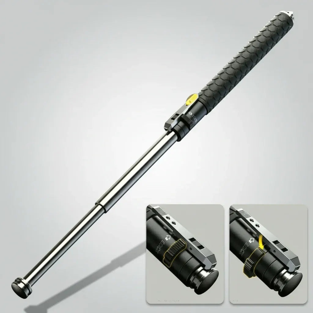 Telescopic Alloy Walking Stick Adjustable Hiking Pole for Outdoor Stability Support