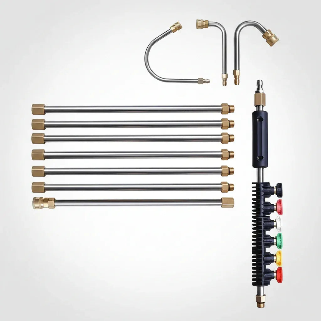 Telescoping Long Reach Pressure Washer Extension Wand Attachment