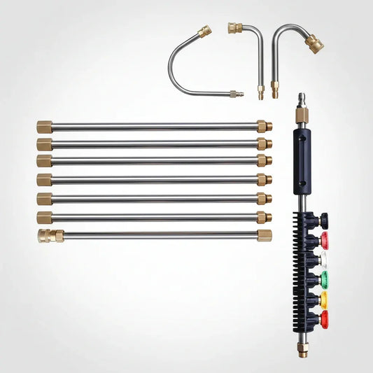 Telescoping Long Reach Pressure Washer Extension Wand Attachment