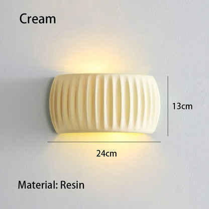 Textured Modern French Resin Wall Sconce Lamp