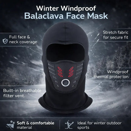 Thermal Full Coverage Winter Face Mask - Windproof Cold Weather Protection