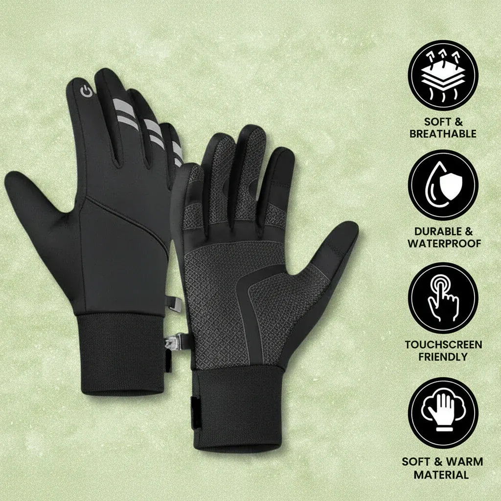 Thermal Touchscreen Winter Gloves for Cycling – Windproof & Waterproof