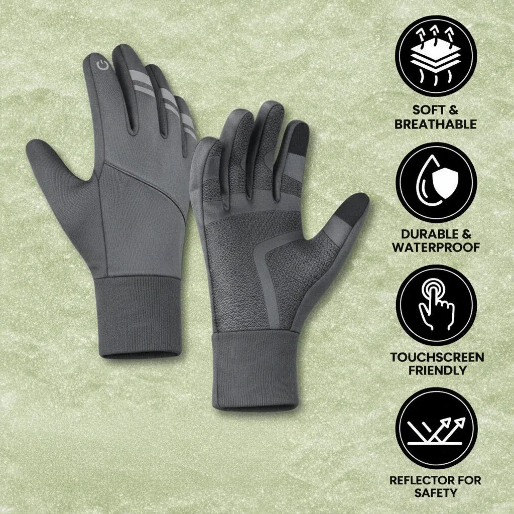 Thermal Touchscreen Winter Gloves for Cycling – Windproof & Waterproof