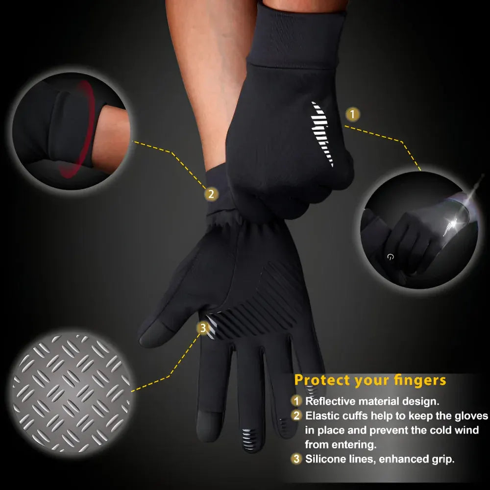 Thermal Touchscreen Winter Gloves - Non Slip Outdoor Sports Grip