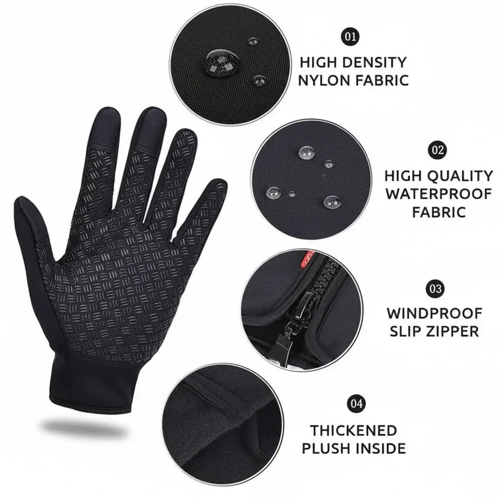 Thermal Windproof Full-Finger Touchscreen Winter Gloves
