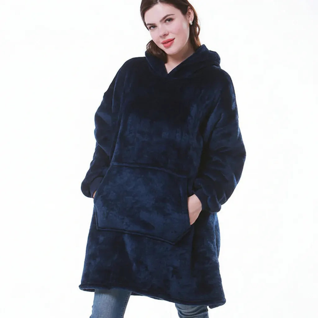 Thick Hooded Wearable Blanket - Cozy Warm Cloak