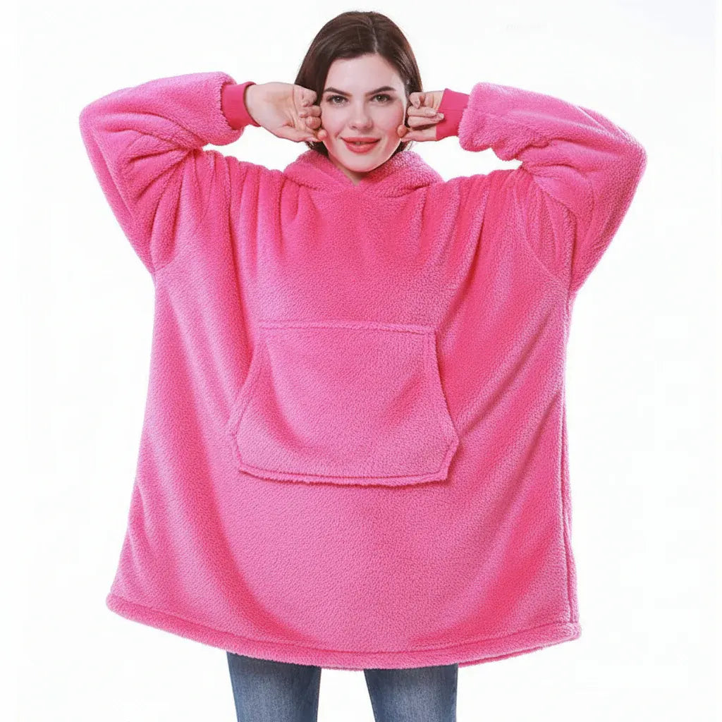 Thick Hooded Wearable Blanket - Cozy Warm Cloak