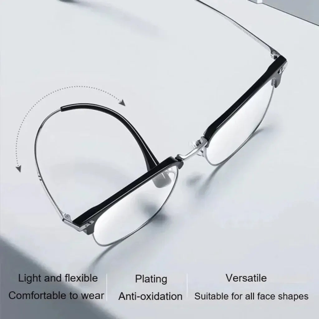 Titanium Frame Computer Reading Glasses with Matte Finish Design