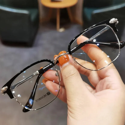 Titanium Frame Computer Reading Glasses with Matte Finish Design