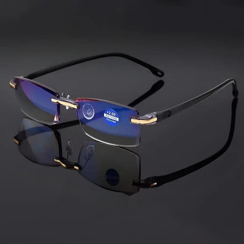 Titanium Frame Progressive Photochromic Eyewear for Reading