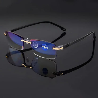Titanium Frame Progressive Photochromic Eyewear for Reading