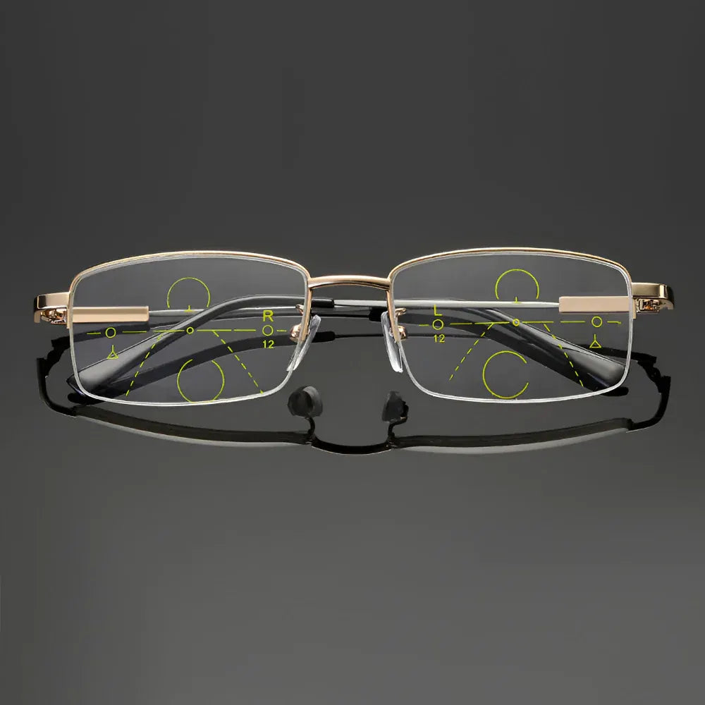 Titanium Frame Progressive Photochromic Eyewear for Reading