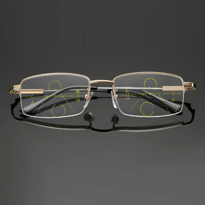 Titanium Frame Progressive Photochromic Eyewear for Reading