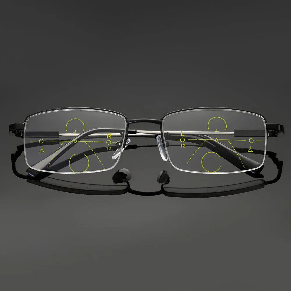 Titanium Frame Progressive Photochromic Eyewear for Reading