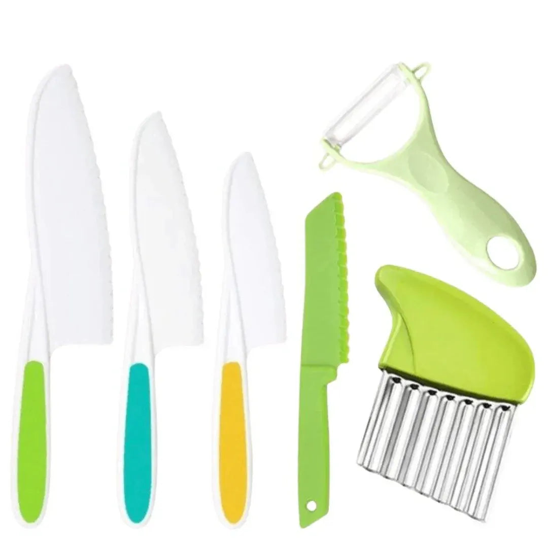 Toddler-Safe Kitchen Knife & Cooking Utensil Set for Kids