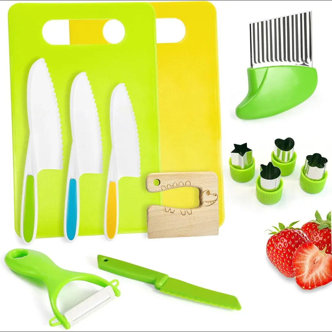 Toddler-Safe Kitchen Knife & Cooking Utensil Set for Kids