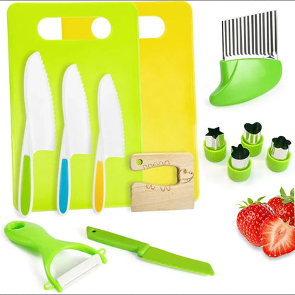Toddler-Safe Kitchen Knife & Cooking Utensil Set for Kids