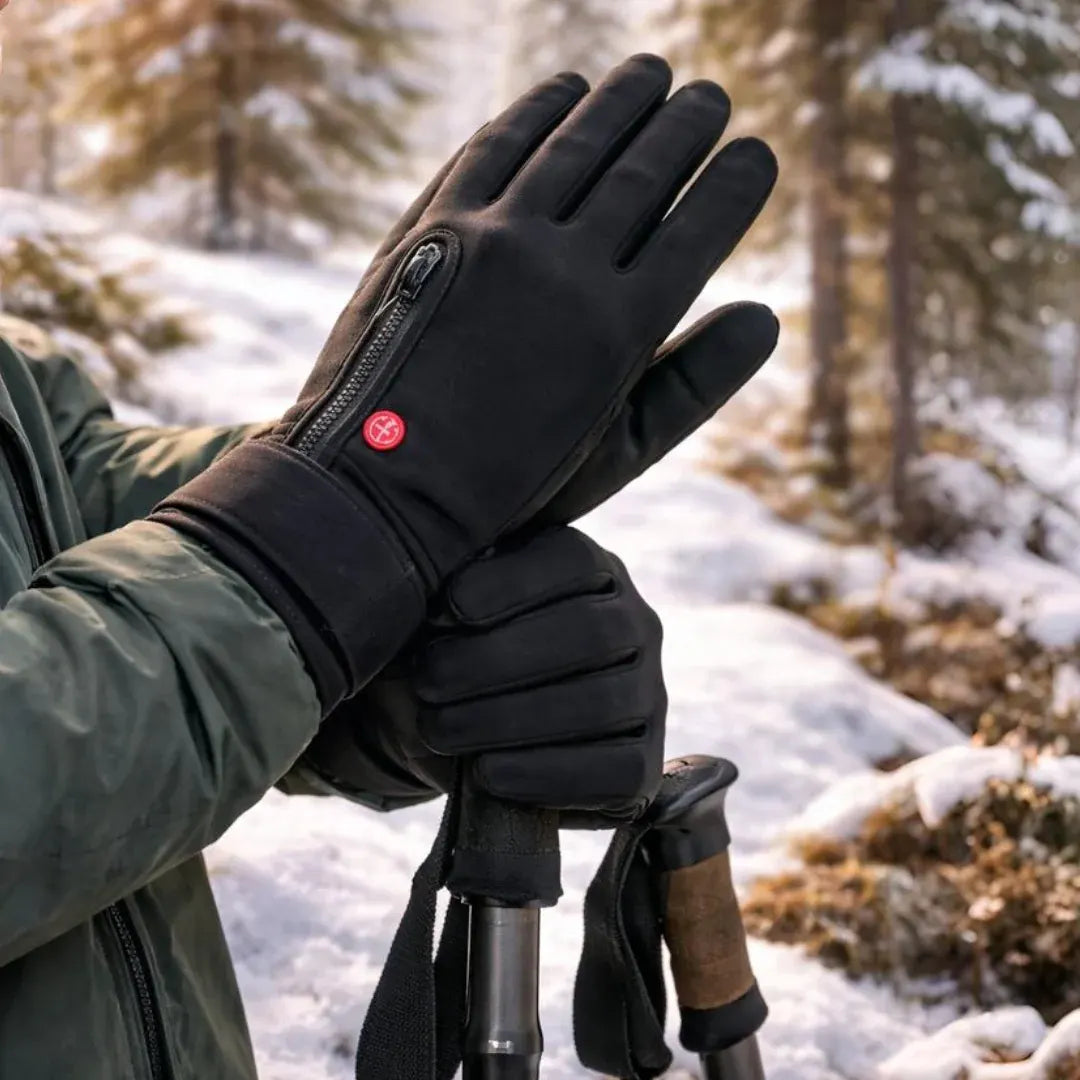 Touchscreen-Compatible Heated Winter Gloves for Outdoor Use