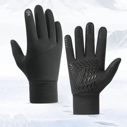Touchscreen Winter Thermal Gloves with Grip Design for Outdoor Use