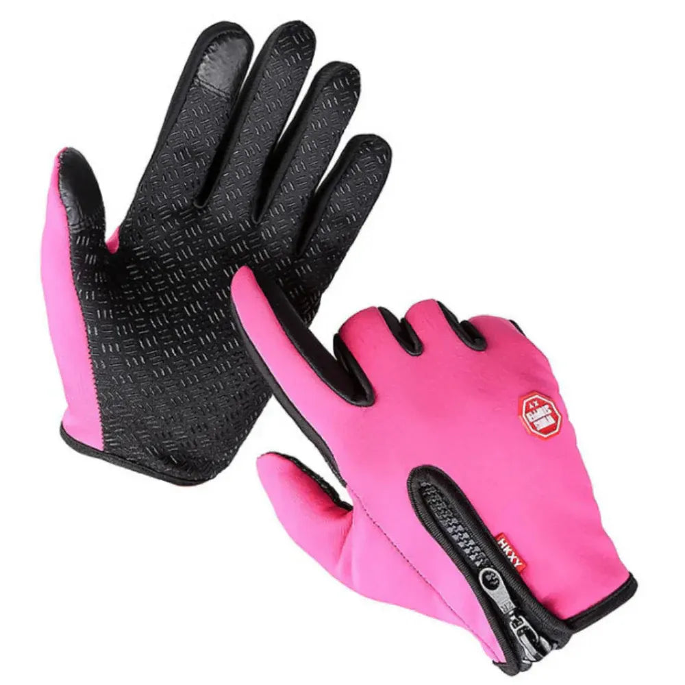Touchscreen Winter Thermal Gloves with Grip Design for Outdoor Use