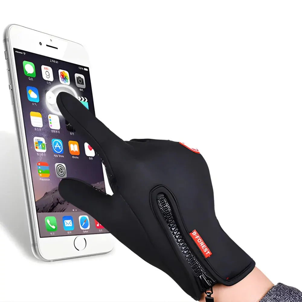 Touchscreen Winter Thermal Gloves with Grip Design for Outdoor Use
