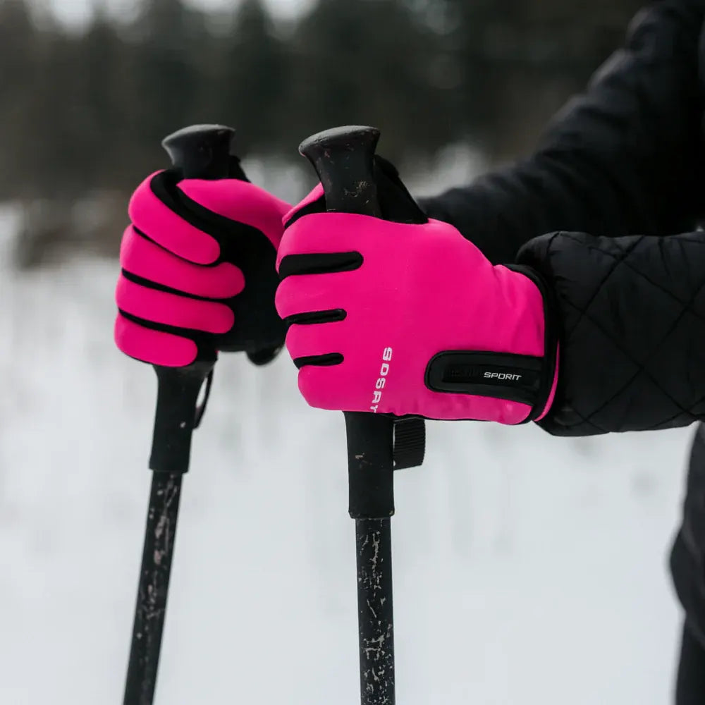 Touchscreen Winter Thermal Gloves with Grip Design for Outdoor Use