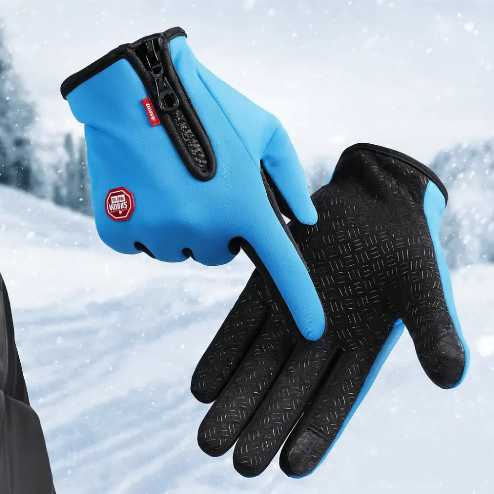 Touchscreen Winter Thermal Gloves with Grip Design for Outdoor Use