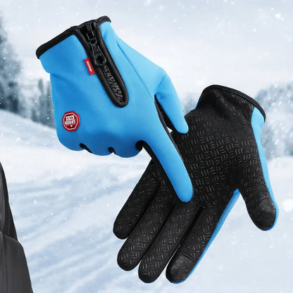 Touchscreen Winter Thermal Gloves with Grip Design for Outdoor Use