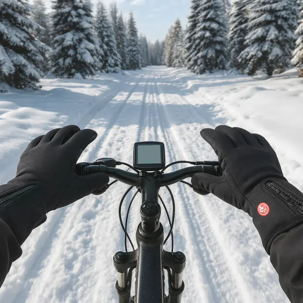Touchscreen Winter Thermal Gloves with Grip Design for Outdoor Use