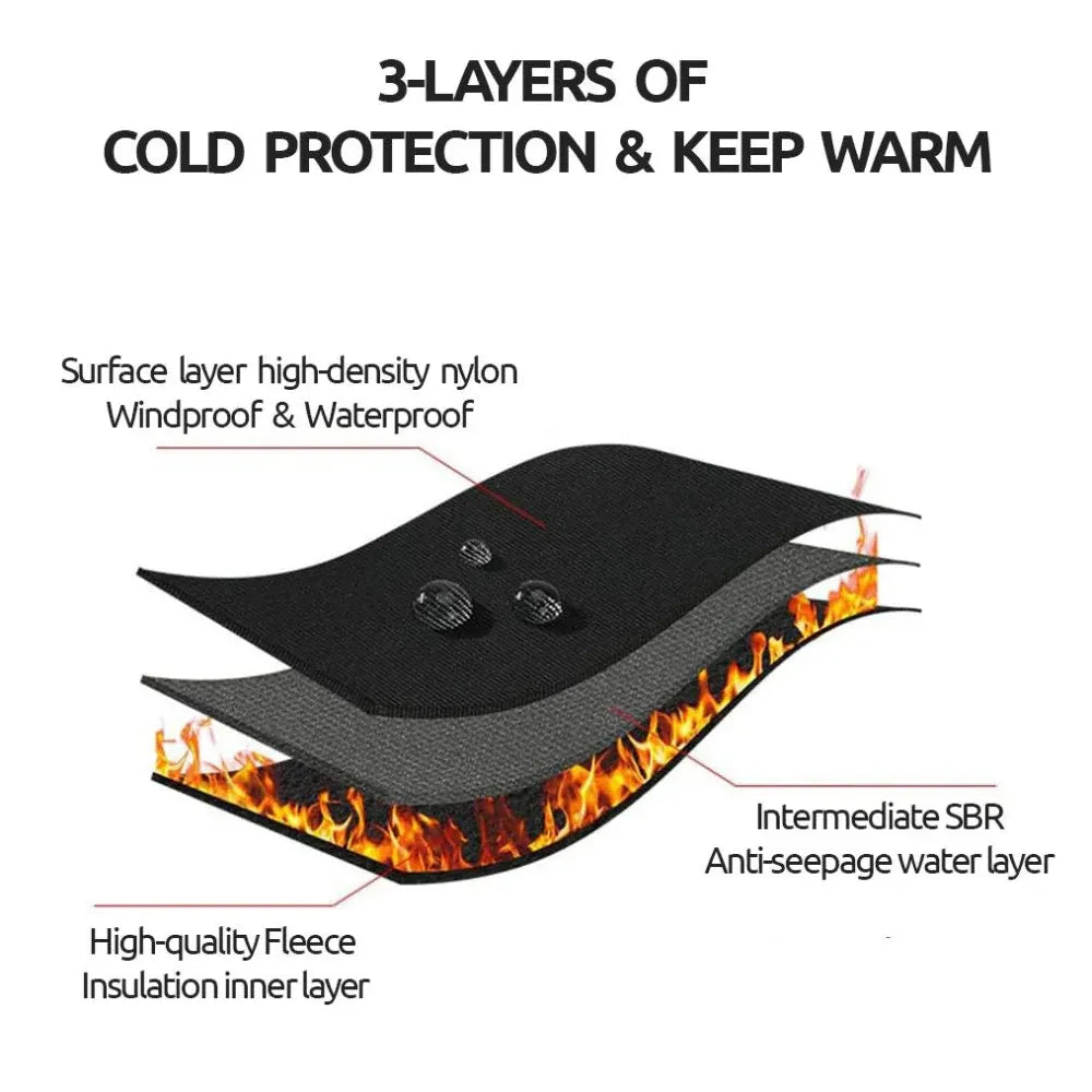Touchscreen Winter Thermal Gloves with Grip Design for Outdoor Use