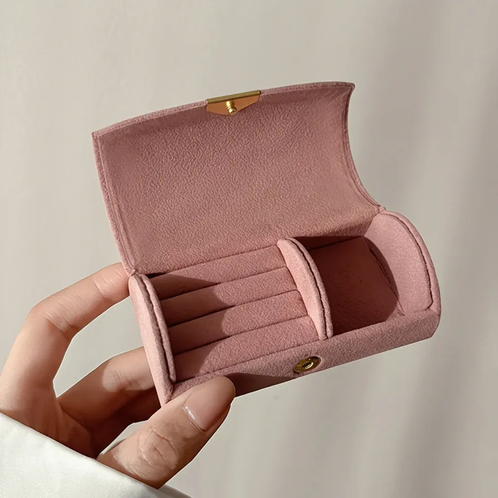 Travel Jewelry Organizer Case with Snap Closure - Mother's Day Gift