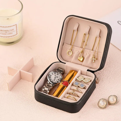 Travel Jewelry Organizer Case with Zipper Closure - Mother's Day Gift