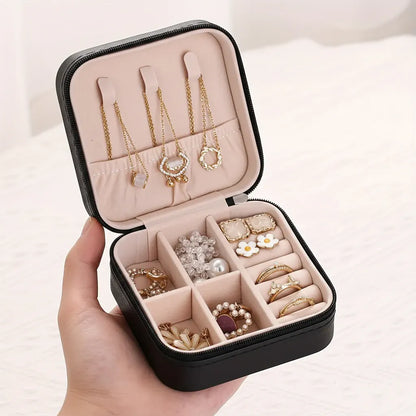 Travel Jewelry Organizer Case with Zipper Closure - Mother's Day Gift
