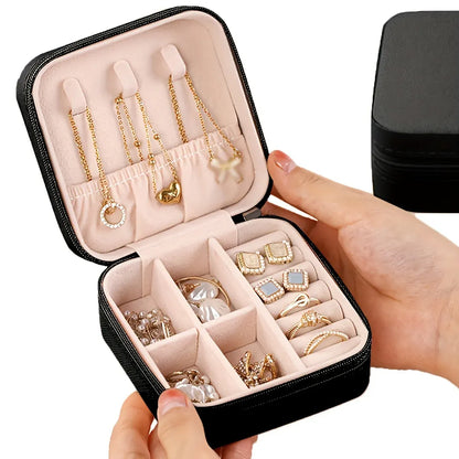 Travel Jewelry Organizer Case with Zipper Closure - Mother's Day Gift