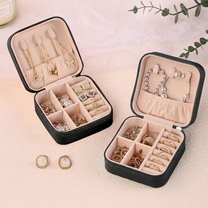 Travel Jewelry Organizer Case with Zipper Closure - Mother's Day Gift