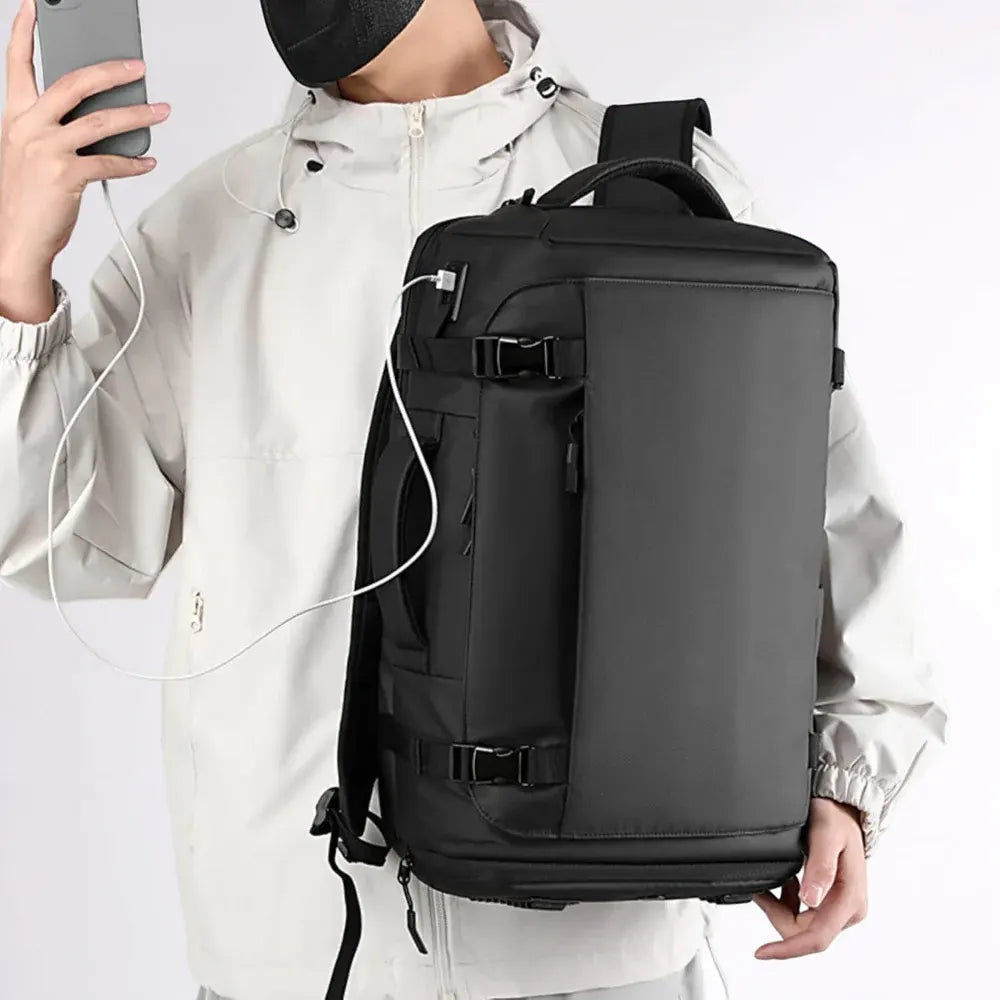 Travel Laptop Backpack with USB Charging Port and Organizer Compartments