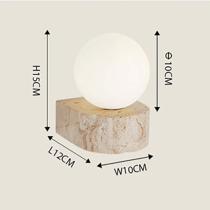 Travertine Stone Wall Sconce | Modern Japanese-Inspired LED Lighting Fixture