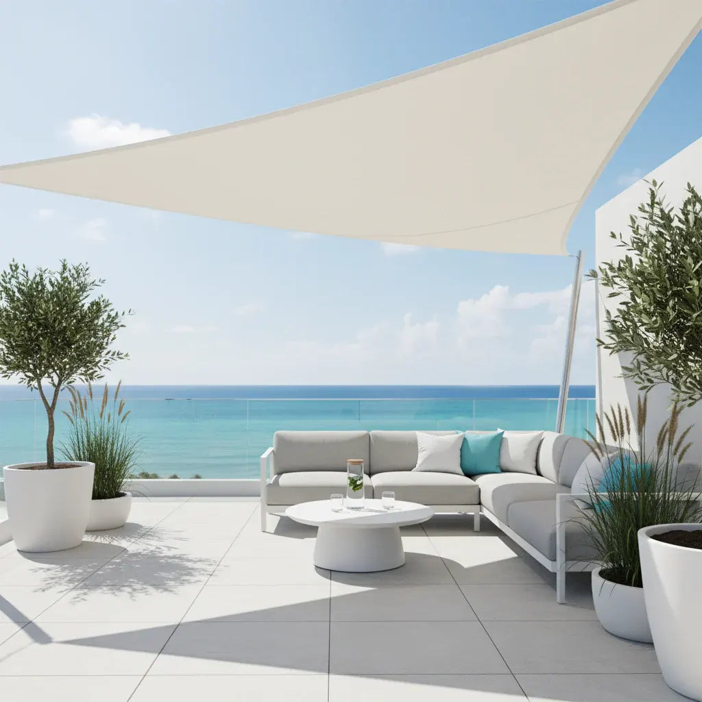 Triangle Waterproof Shade Sail with UV Protection Design