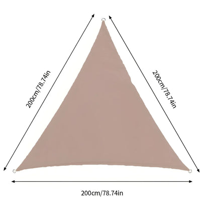 Triangle Waterproof Shade Sail with UV Protection Design