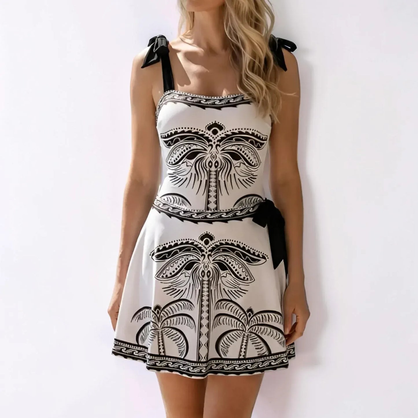 Two-Piece Skirted Swimsuit Set for Women - Beach Swimwear