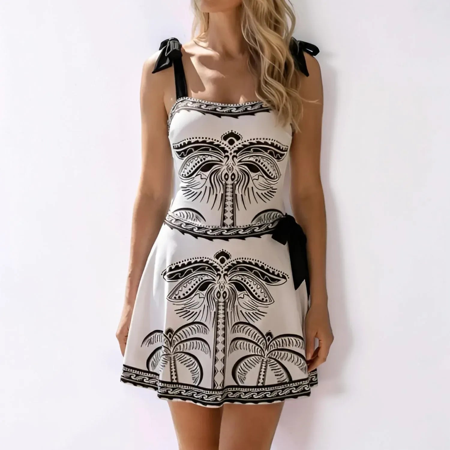 Two-Piece Skirted Swimsuit Set for Women - Beach Swimwear